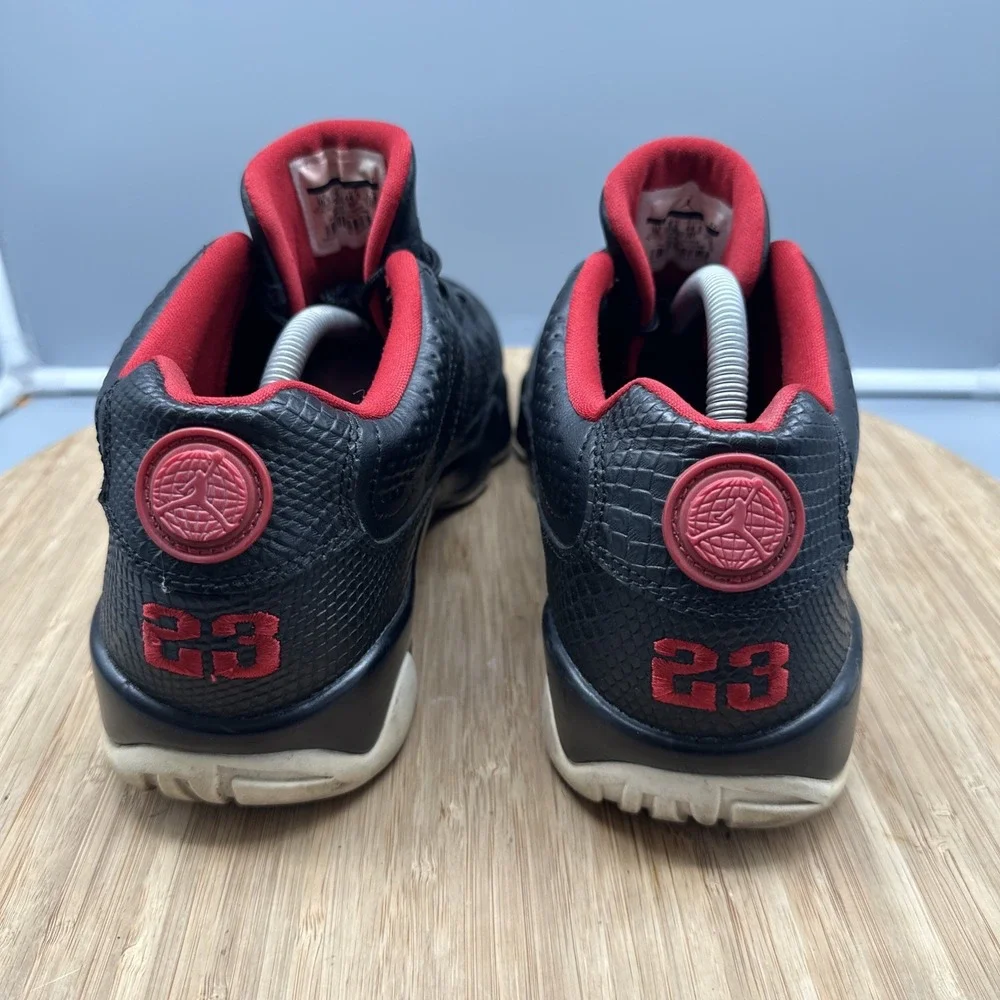 Nike Air Jordan 9 Retro Low Bred Black Gym Red White 832822-001 Men's 10.5